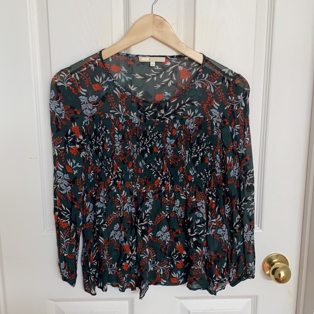 Maje Patterned Long Sleeve Blouse